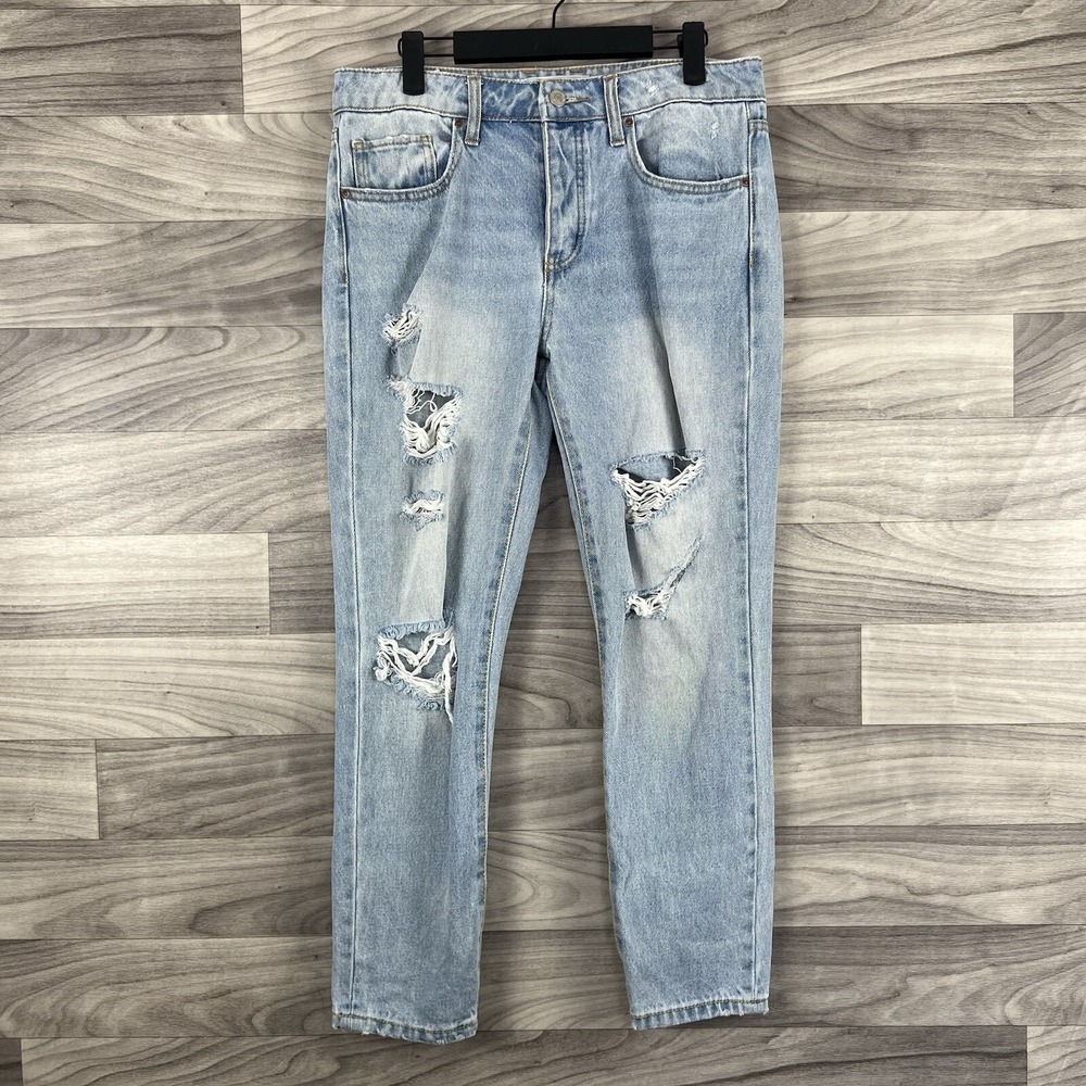 RSQ‎ Jeans Womens 3/26 Blue Skinny Denim Distressed Light Wash Button Fly SOHO